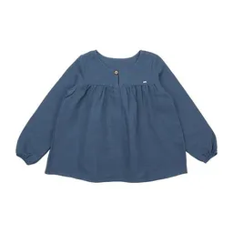 Walkiddy Walkiddy Muslin Navy Bio-Baumwolle Bluse - Marineblau Nachhaltig & GOTS-Zertifiziert – Produktbild 1 von 1