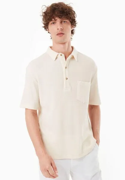 ORGANICATION ORGANICATION Poloshirt aus Bio-Baumwolle mit Waffelstruktur, Natural, – Produktbild 1 von 4