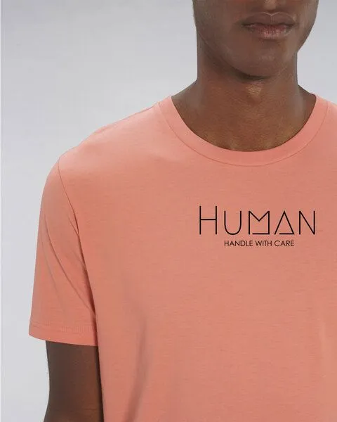 Human Family Human Family Bio Herren Sommer T-Shirt mit Rundhalsausschnitt "Maestro - Human", Sunset-orange, – Produktbild 2 von 3