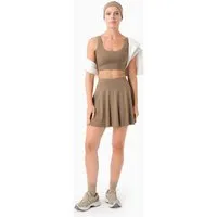 ORGANICATION ORGANICATION SUMMER | Sport-Skort mit Innenshorts aus recyceltem Polyamid, Gravel, – Produktbild 1 von 1