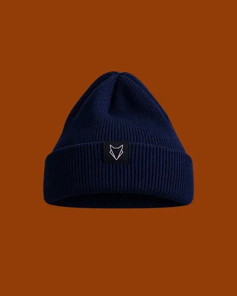 VEROIKON VEROIKON Merino-Beanies Farbfuchs, Marineblau, – Produktbild 1 von 2