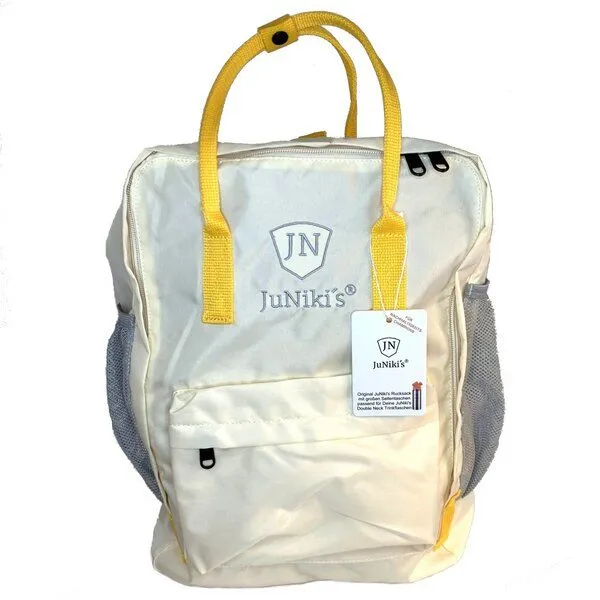 JN JuNiki's JN JuNiki's Ultraleichter JuNiki's Rucksack + isolierte Premium-Trinkflasche recyceltes PET, Gelb, – Produktbild 2 von 3