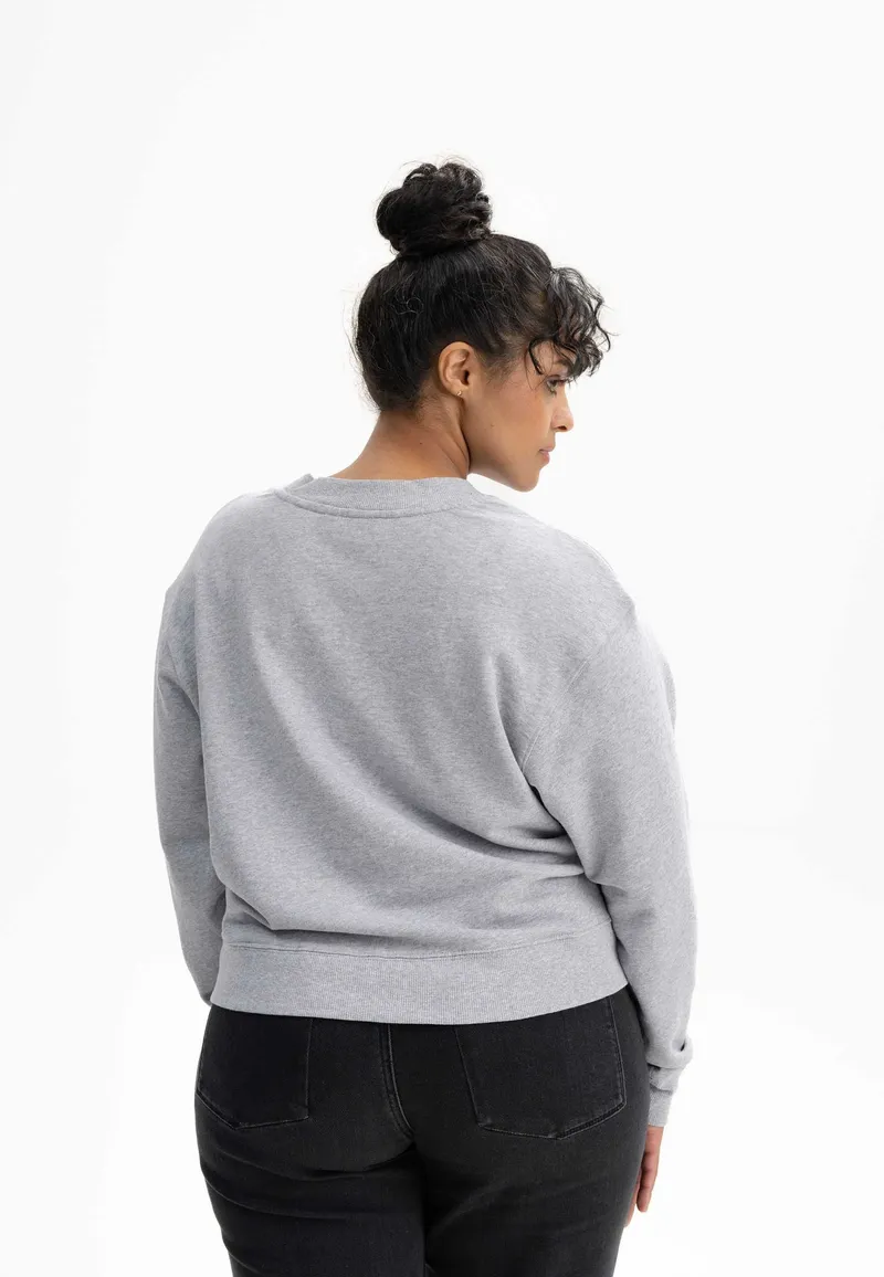 MELA MELA Damen vegan Sweatshirt Rati Grau-Melange, Hellgrau, – Produktbild 1 von 2