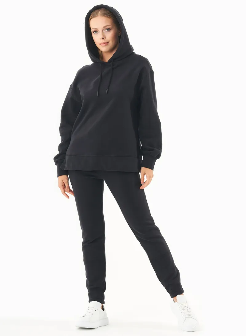 ORGANICATION ORGANICATION Damen vegan Sweat Hoodie Aus Bio-Baumwolle Schwarz, Schwarz, – Produktbild 4 von 4