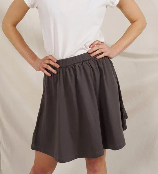 Lena Schokolade Lena Schokolade Rock aus Bio-Jersey, Anthrazit, – Produktbild 2 von 3