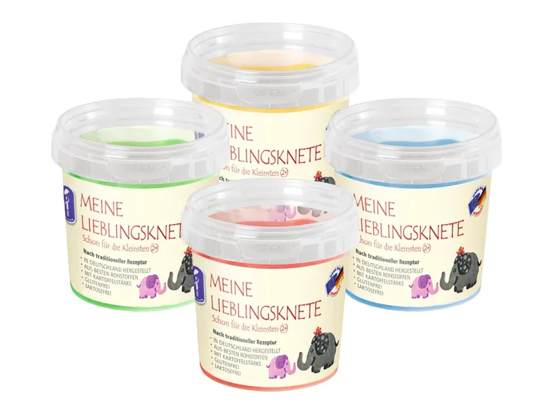 Feuchtmann Spielzeug Feuchtmann Spielzeug "Meine Lieblingsknete", zum Kneten und Modellieren 4 x 150 g, Mehrfarbig, – Produktbild 1 von 2