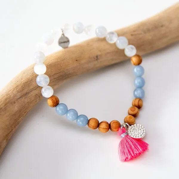 Divasya Divasya Mala Armband "Happy Yogini", Blau, – Produktbild 3 von 4
