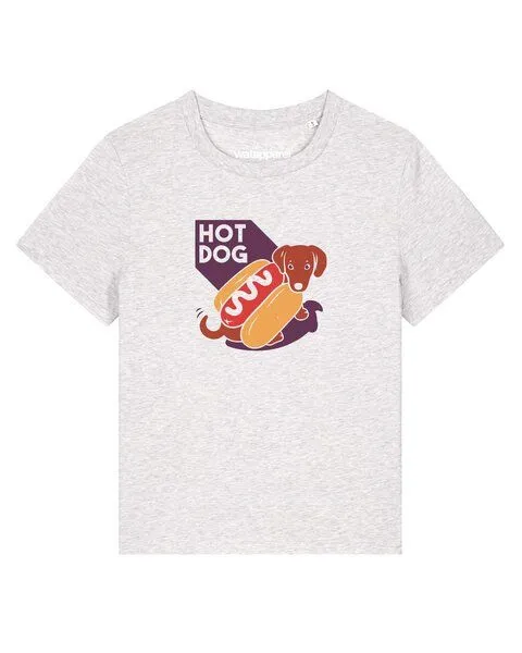 watapparel watapparel T-Shirt Frauen Hot Dog, Cool heather grey, – Produktbild 1 von 2
