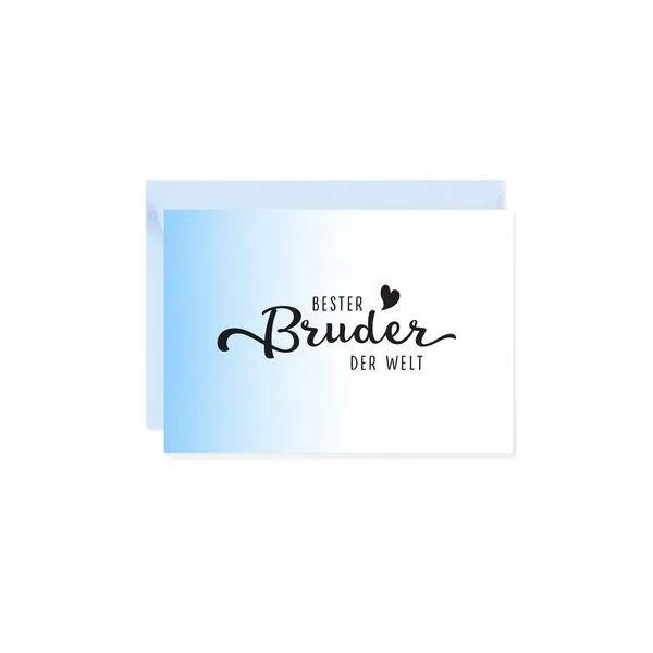 Bow & Hummingbird Bow & Hummingbird Mini-Grußkarte Bester Bruder – Produktbild 1 von 2