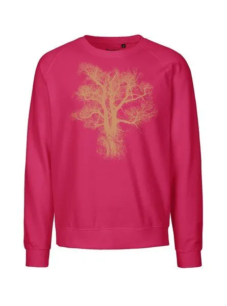 Peaces.bio - handbedruckte Biomode Peaces.bio - handbedruckte Biomode Bio Damen Sweatshirt Loose Fit Chestnut, Pink, – Produktbild 1 von 2