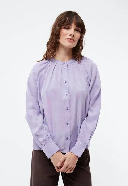 Givn Berlin Givn Berlin Bluse GBSMILLA mit Puffärmeln aus TENCEL mit Peach-Effekt, Rose, – Produktbild 1 von 8