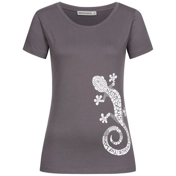 NATIVE SOULS NATIVE SOULS T-Shirt Damen - Gecko, Charcoal, – Produktbild 1 von 1