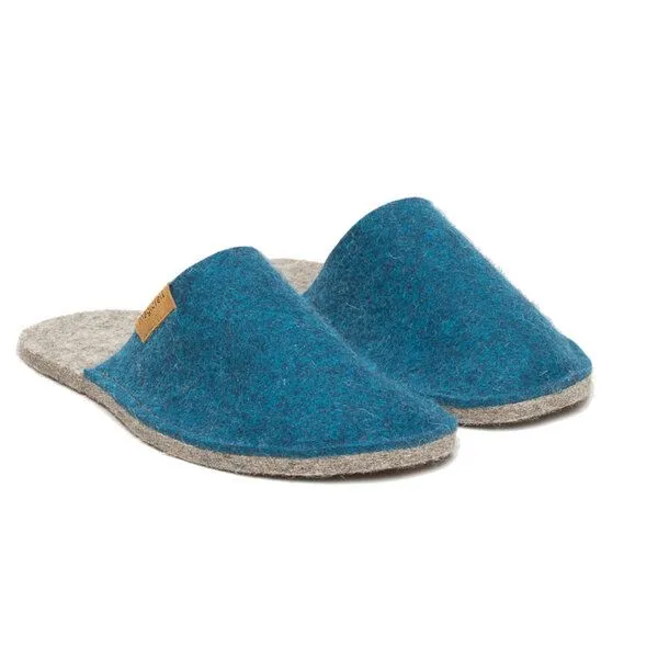 Magicfelt Magicfelt Wollfilz-Pantoffel Unisex 770, Blau(petrol), – Produktbild 3 von 4
