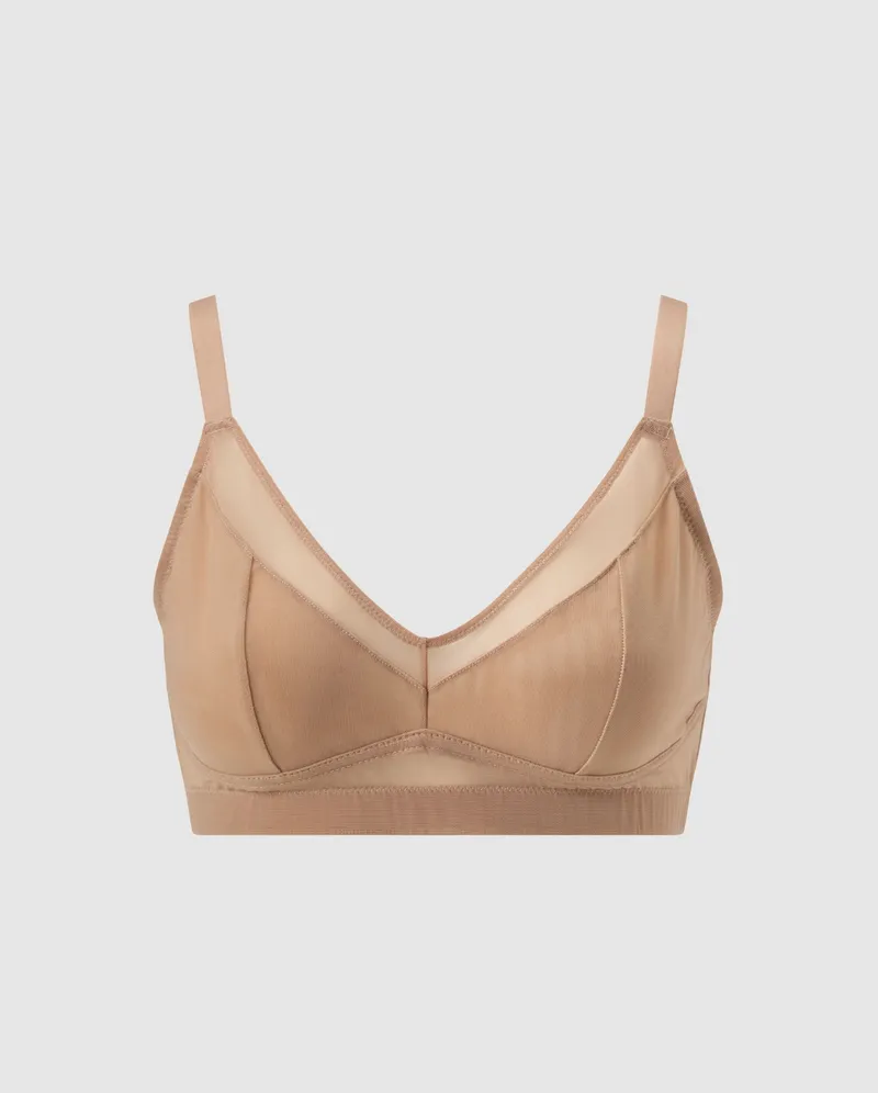 Understatement Understatement Damen vegan Bh Mesh Support Plus Warm Beige, Beige, – Produktbild 1 von 2