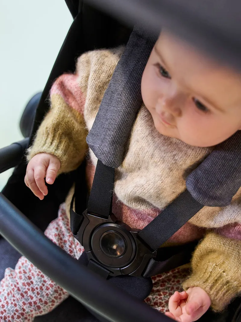 Vertbaudet Vertbaudet Kombi-Kinderwagen AURIGA mit Babyschale & Babywanne, Schiefergrau, – Produktbild 3 von 4