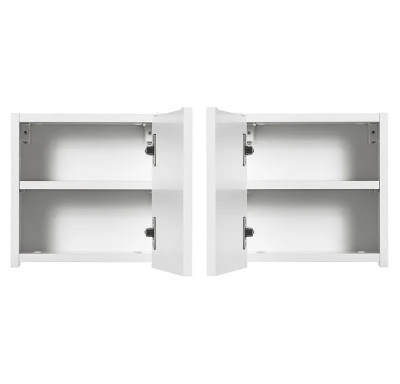 Lomadox Hängeschrank NEWPORT-56-WHITE Wandschrank Badschrank, weiß, gerillte Front, ca. 30/30/19cm, Weiß, – Produktbild 4 von 5
