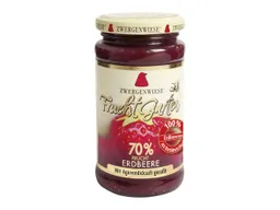 Zwergenwiese Zwergenwiese Bio-Fruchtaufstrich "Fruchtgarten" Erdbeere, 70 % Fruchtanteil , 225 g – Produktbild 1 von 1