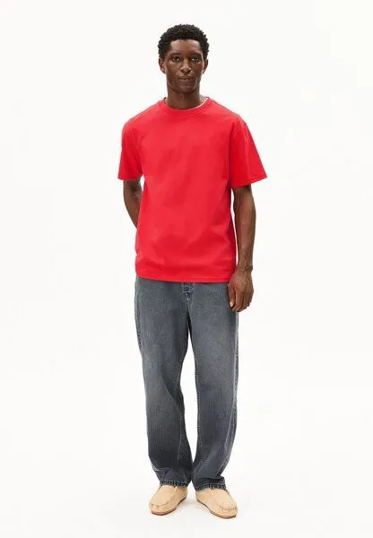 ARMEDANGELS ARMEDANGELS MAARKOS MID WEIGHT Herren T-Shirt aus Bio-Baumwolle, Mars red, – Produktbild 4 von 4