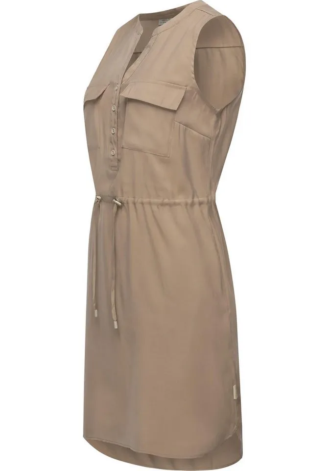 ragwear ragwear Blusenkleid Roissin stylisches Sommerkleid mit Bindeband, Braun, – Produktbild 2 von 2