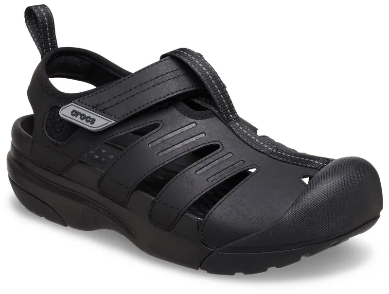 Crocs Crocs Yukon Fisherman Sandale Halbschuh, Slipper, Trekkingschuh mit praktischem Klettverschluss, Schwarz, – Produktbild 2 von 5