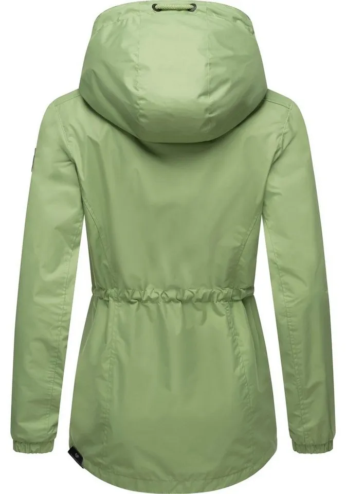 ragwear ragwear Outdoorjacke Danka Wasserdichte Übergangsjacke mit großer Kapuze, Grün, – Produktbild 4 von 5