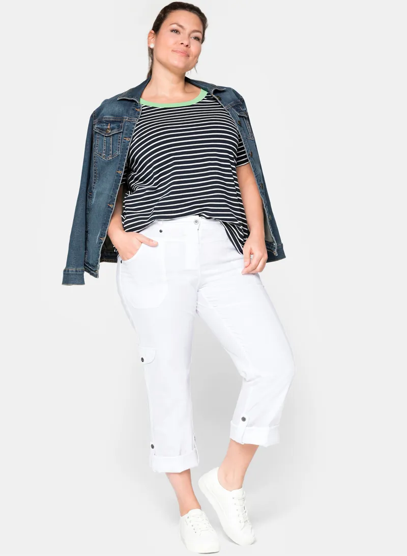 sheego Cargohose, Weiß, – Produktbild 1 von 2