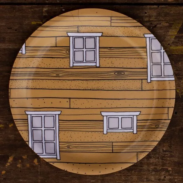 Cmig Cmig Coasters / Minitablett „Schwedensommer“ aus Birkenfurnier, Schwedenhaus, – Produktbild 1 von 4