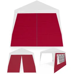 Casaria® Seitenwand Faltpavillon Capri 2er-Set Rot 3x3m – Produktbild 1 von 1