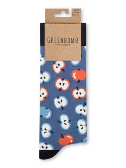 GreenBomb GREENBOMB Apples Socks - Lässige Socken aus Bio-Baumwoll Mix / hochwertiger Print / Fair & Vegan – Produktbild 1 von 1