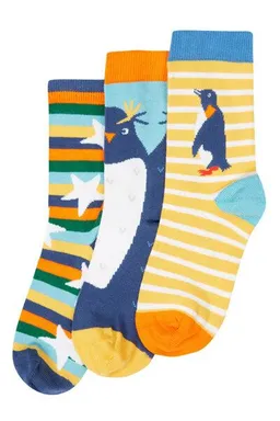 Frugi Frugi Kindersocken in Dreierpack mit Pinguine – Produktbild 1 von 1