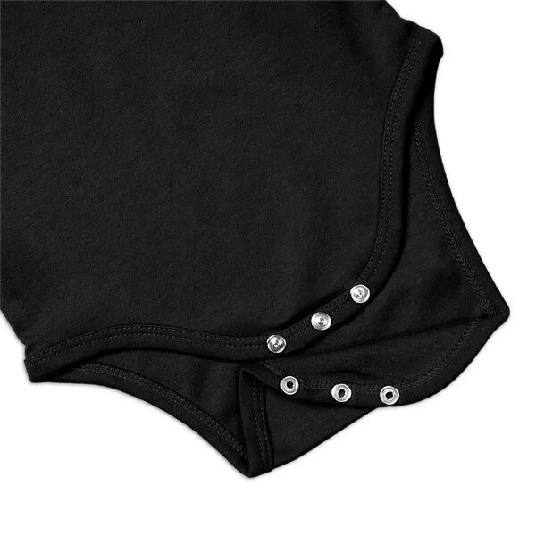 HANDGEDRUCKT HANDGEDRUCKT "drei Eulen" Baby Body, Schwarz, – Produktbild 3 von 4