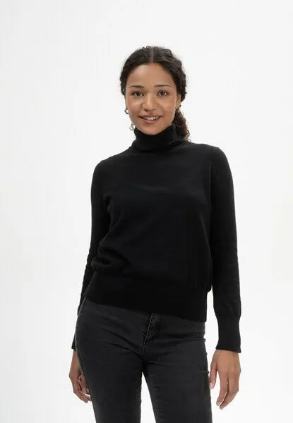MELA Rollkragen-Pullover Modell: Mayura GOTS, Schwarz, – Produktbild 2 von 8