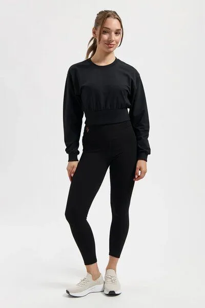 Urban Goddess Urban Goddess Naya Cropped Yoga Longsleeve, Onyx black (schwarz), – Produktbild 4 von 4