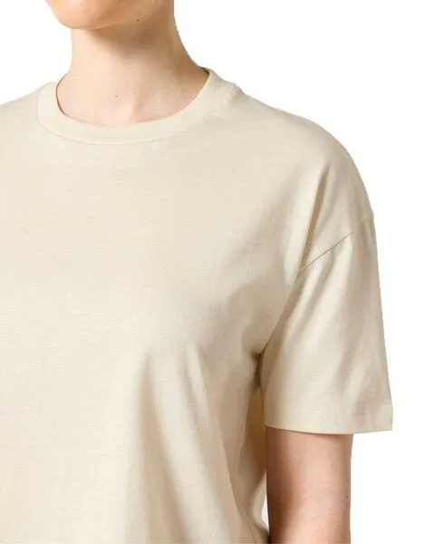 YTWOO YTWOO Damen Boxy T-Shirt aus Bio-Baumwolle, Natural, – Produktbild 2 von 4