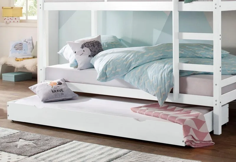 OTTO home Schubkasten Alpi, passend für das Etagenbett der Serie Alpi, aus massivem Kiefernholz, Weiß, – Produktbild 1 von 5