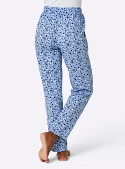 wäschepur Schlafanzug-Hose himmelblau-marine-bedruckt – Produktbild 1 von 1
