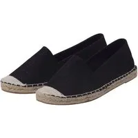 Japanwelt Espadrilles Japanwelt Espadrilles Damen Espadrilles Glitzer Canvas Slipper Sommerlatschen ALS Abendschuh, Schwarz, – Produktbild 1 von 1