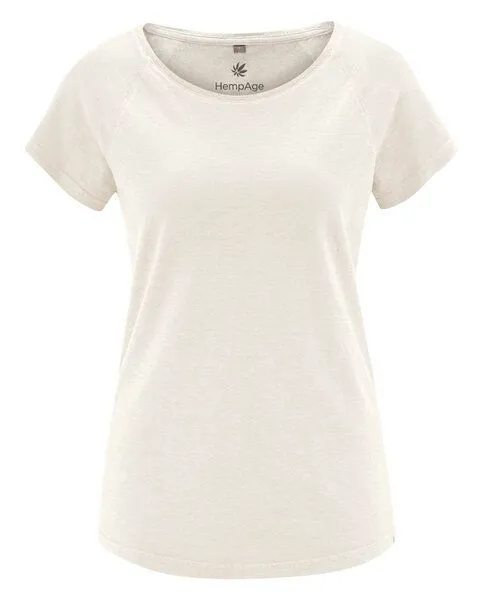 HempAge HempAge Damen Raglan T-Shirt Hanf/Biobaumwolle, Offwhite(weiß), – Produktbild 1 von 4
