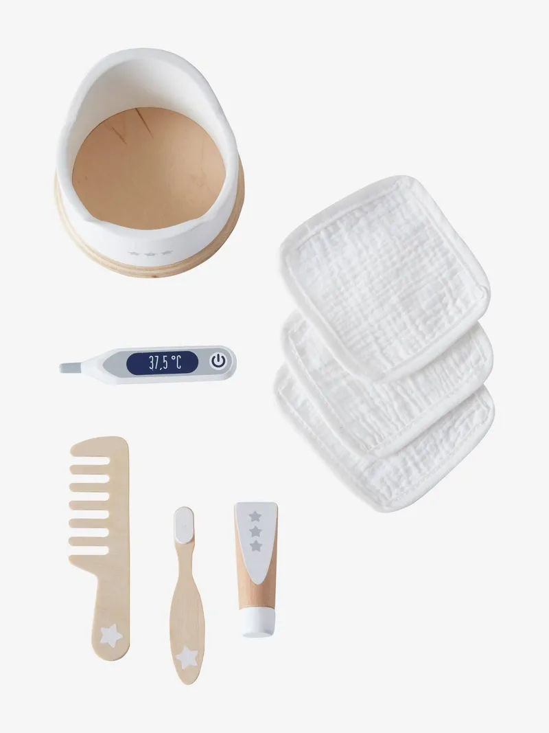 Vertbaudet Puppen-Pflegeset, Weiß/braun, – Produktbild 2 von 4