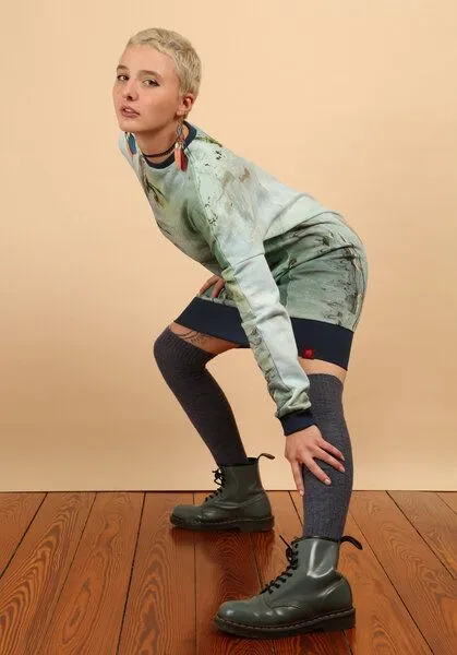 Die rote Zora Die rote Zora Sweatkleid mit Taschen, Lagune (blau-grün), – Produktbild 4 von 4