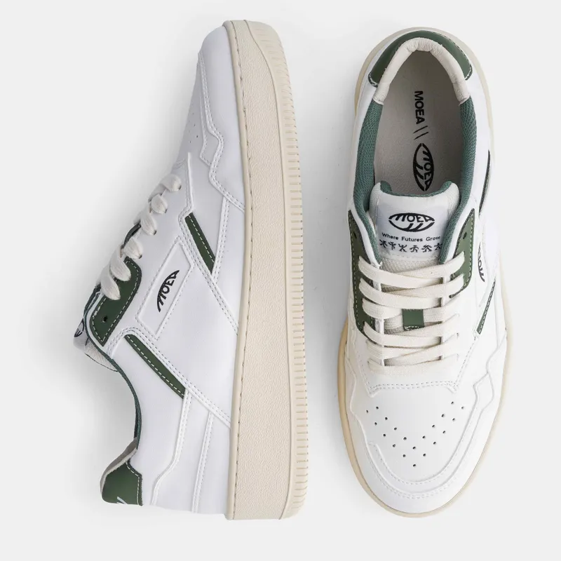 MoEa MoEa Herren vegan Sneaker Origin White & Green Apple, Weiß, – Produktbild 2 von 2