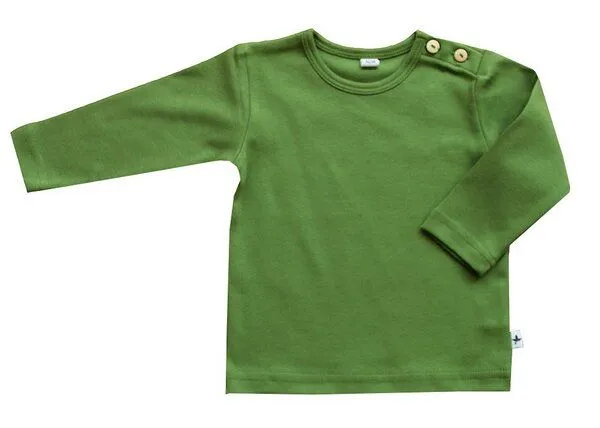 Leela Cotton Leela Cotton Baby Kinder Langarmshirt Bio-Baumwolle, Waldgrün, – Produktbild 2 von 4