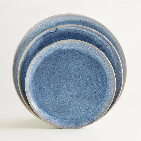 onomao onomao Großer Teller (M) - Traditionell, Graublau, – Produktbild 4 von 4