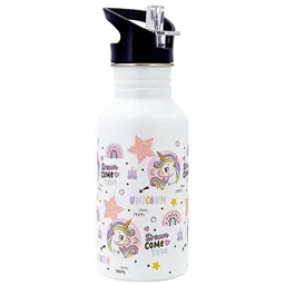 Dora's Dora's Dora’s Kinder-Trinkflasche "Einhorn" (500ml) – Edelstahl & Push-Pull-Verschluss – Ultraleicht – Produktbild 1 von 1