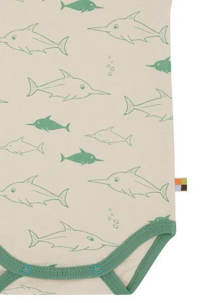 loud + proud loud + proud Babys & Kinder Body kurzarm Druck, GOTS-zertifiziert, Bamboo(grün), – Produktbild 3 von 3