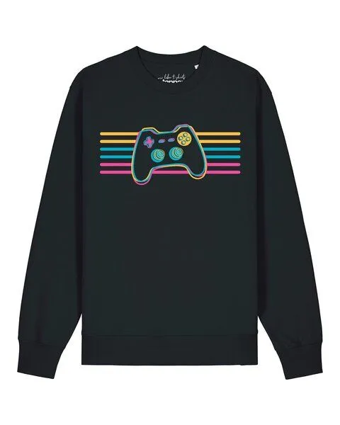 watapparel watapparel Sweatshirt Unisex Retro Joystick, Black, – Produktbild 1 von 2