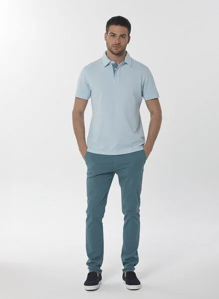 ORGANICATION ORGANICATION Poloshirt aus Bio-Baumwolle, Blau(blue), – Produktbild 3 von 4