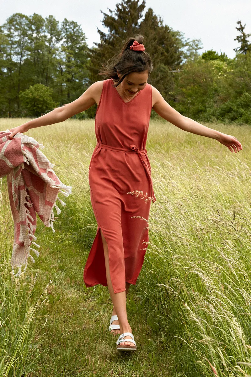 WiDDA Widda Damen vegan Kleid Vani Terra, Hellrot, – Produktbild 1 von 2