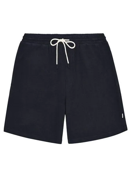 KnowledgeCotton Apparel KnowledgeCotton Apparel Lockere Bouclé-Shorts FIG aus Bio-Baumwolle, Blau-night-sky, – Produktbild 2 von 2