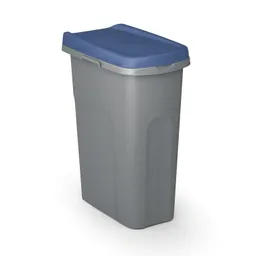 Casaria® Mülleimer Grau/Blau Kunststoff 25L – Produktbild 1 von 1